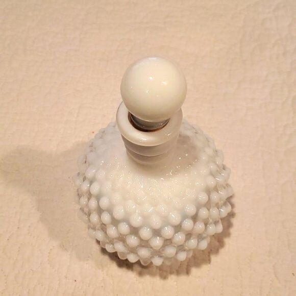 Authentic Original Vintage Style Other - Fenton‎ Vintage White Hobnob Perfume Bottle with Stopper